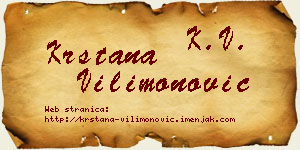 Krstana Vilimonović vizit kartica